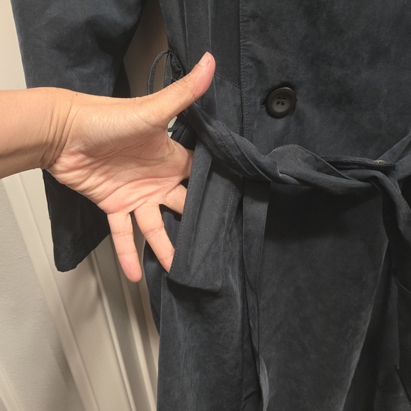 Jones New York Vintage Trench Coat Size 2p - Picture 3 of 8